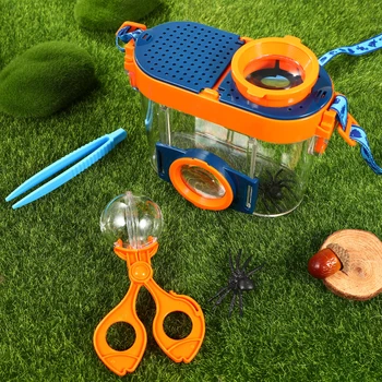 Новый набор для просмотра насекомых Bug Viewer, Увеличитель для насекомых Observer Kit, Коробка с увеличителем для насекомых, Игрушка для исследования, Набор игрушек для обучения и развития детей
