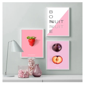 Плакаты с авокадо, ананасом, клубникой, киви, детская, столовая, гостиная, принты в скандинавском стиле, искусство домашнего декора, 16 Фотографий фруктов