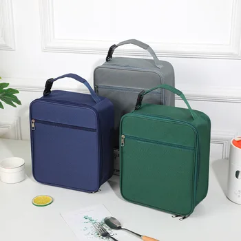 Портативная сумка для ланча, сумка с изоляцией из утолщенной алюминиевой фольги, Многоразовая сумка для ланча, пакет для льда для пикника с рисовой мукой