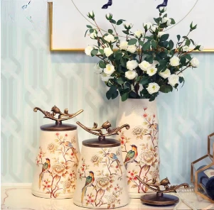 Украшение гостиной, веранды, шкафа из банок для цветов и птиц, европейско-американская креативная многофункциональная ваза для цветов