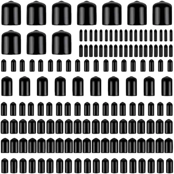 160 шт. разных размеров резиновых заглушек Круглых виниловых болтов-шурупов 9 размеров