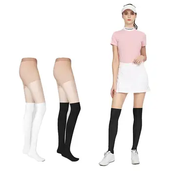 Женские Чулки для гольфа, Леггинсы, Дышащие Солнцезащитные Спортивные Носки Контрастного цвета Pgm Golf Ice Silk